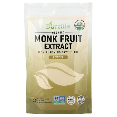 DURELIFE, Extracto de fruto del monje orgánico en polvo, 142 g (5 oz)