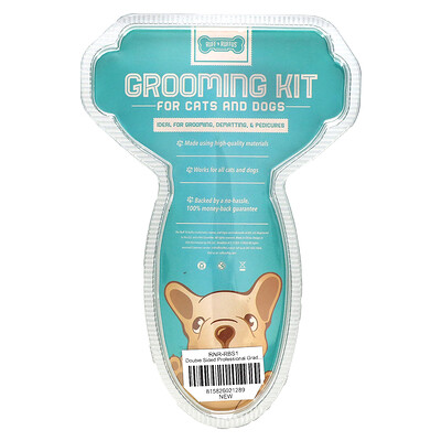 

Ruff 'N Ruffus Grooming Kit for Cats and Dogs Gel Rake & Nail Clipper Aqua 1 Gel Rake 1 Nail Clipper