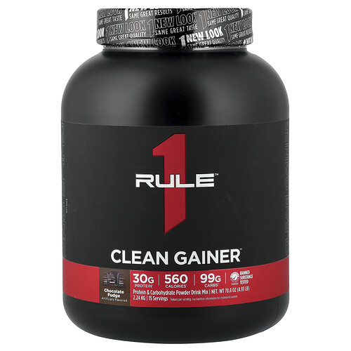 Rule One Proteins, Clean Gainer, Schokoladen-Fudge, 2,24 kg (4,93 lb.)