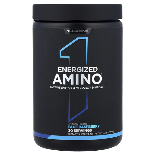 Rule One Proteins, Energized Amino™, Blue Raspberry, 9.52 oz (270 g)