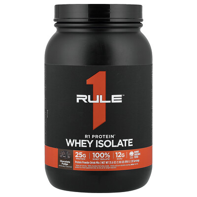 Rule One Proteins, Aislado de suero de leche R1 Protein™, Dulce de chocolate, 896 g (1,98 lb)