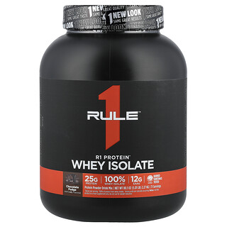 Rule One Proteins, Isolat de protéines de lactosérum R1 Protein™, Fudge au chocolat, 2,27 kg