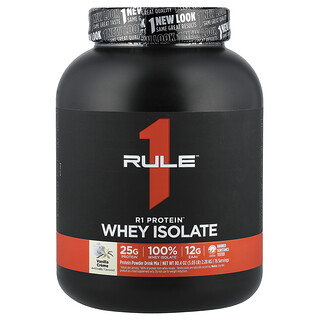 Rule One Proteins, R1 Mix pentru băutură proteică pudră, cremă de vanilie, 2,28 kg