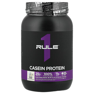 Rule One Proteins, R1 酪蛋白，蛋白質粉混合飲品，香草味奶油味，2.01 磅（913.5 克）