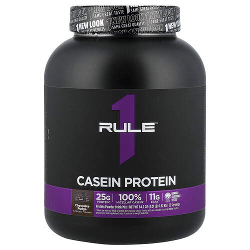Rule One Proteins Casein Protein, Chocolate Fudge, 4.01 lb (1.82 kg)