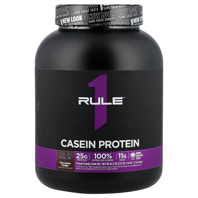 Product Image for Rule One Proteins, Casein Protein, Chocolate Fudge, 4.01 lb (1.82 kg)