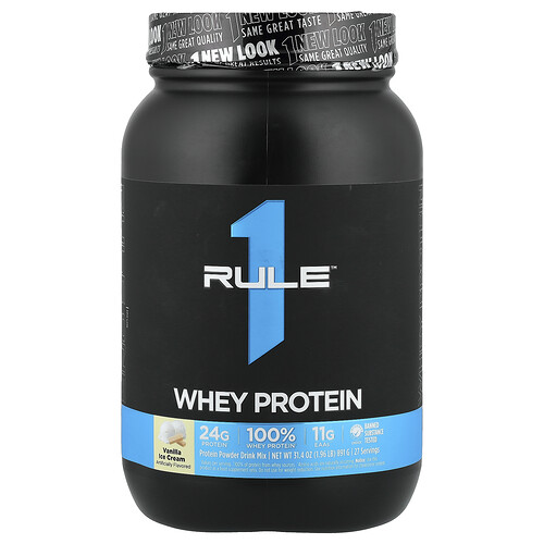 Rule One Proteins, Whey Protein, Vanilla Ice Cream, Molkenprotein, Vanilleeis, 891 g (1,96 lb.)