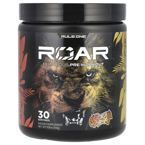 Rule One Proteins Roar, Ferocious Pre-Workout, Peach Mango, 11.11 oz (315 g)