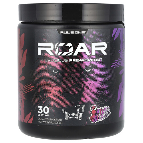 Rule One Proteins Roar, Ferocious Pre-Workout, Wild Grape, 10.05 oz (285 g)