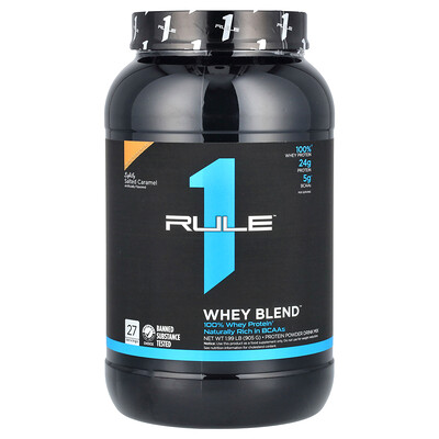 Rule One Proteins  Whey Blend  Protein Powder Drink Mix  Lightly Salted Caramel  1.99 lb (905 g)