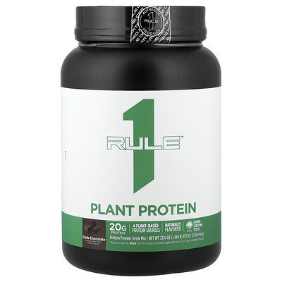 Product Image for Rule One Proteins, Plant Protein, Dark Chocolate, 1.48 lb (670 g)