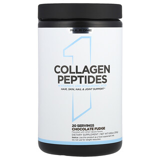 Rule One Proteins‏, פפטידי קולגן + ויטמין C וחומצה היאלורונית, פאדג' שוקולד, 250 גרם (8.82 אונקיות)