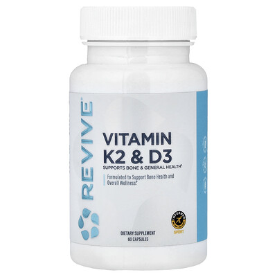 Revive, Vitaminas K2 y D3, 60 cápsulas