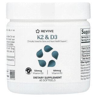 Revive, вітаміни K2 і D3, 60 капсул