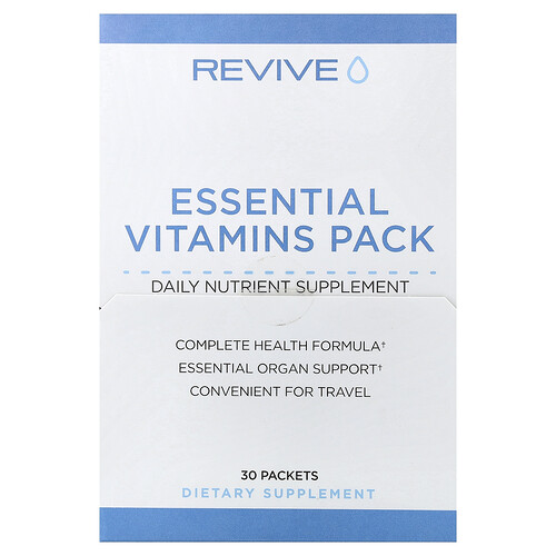 Revive, Essential Vitamins Pack, Packung mit 30 essentiellen Vitaminen, 30 Päckchen