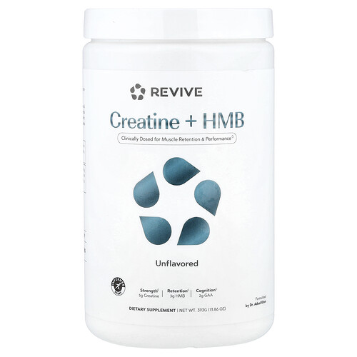 Revive Creatine + HMB, Unflavored, 13.86 oz (393 g)