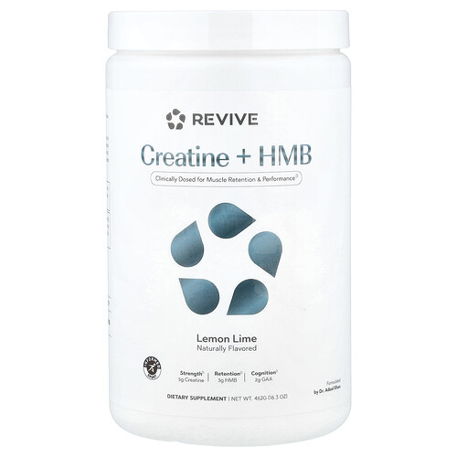 Revive Creatine + HMB, Lemon Lime, 16.3 oz (462 g)