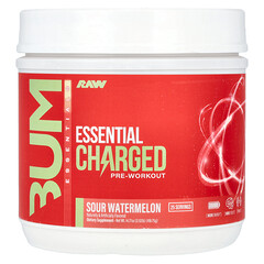 Bum Essentials, Essential Charged перед тренуванням, кислий кавун, 418,75 г (0,92 фунта)