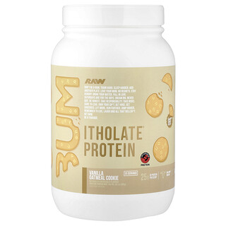 Raw Nutrition‏, Bum, חלבון Itholate®‎, עוגיית שיבולת שועל בטעם וניל, 825 גרם (29.1 אונקיות)