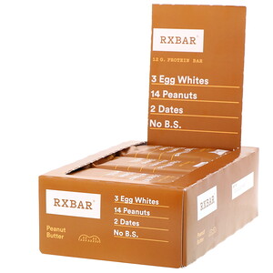 Отзывы о РКСБар, Protein Bar, Peanut Butter, 12 Bars, 1.83 oz (52 g) Each