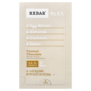 RXBAR, Proteinbar, kokoschokolade, 12 barer, 52 g pr. stk.