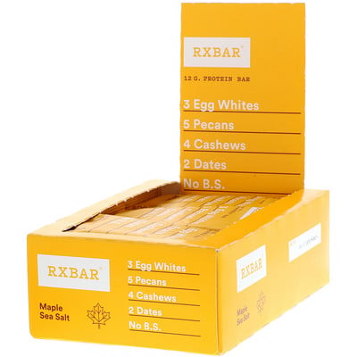 

RXBAR Protein Bar, Maple Sea Salt, 12 Bars, 1.83 oz (52 g) Each