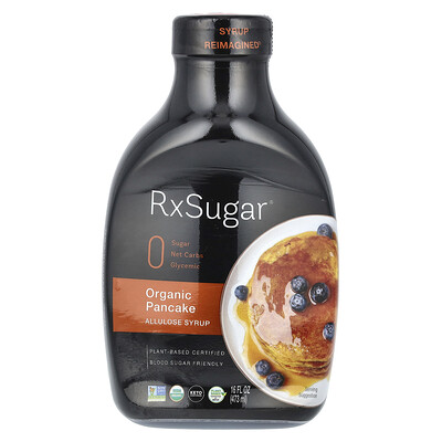 RxSugar Organic Pancake Allulose Syrup 16 fl oz (473 ml)