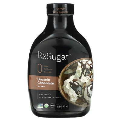RxSugar Органический шоколадный сироп, 16 жидких унций (473 мл)