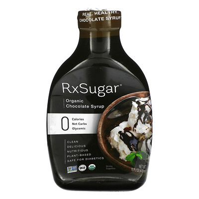 RxSugar Organic Chocolate Syrup, 16 fl oz (473 ml)