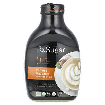 RxSugar  Organic Hazelnut Syrup  16 fl oz (473 ml)