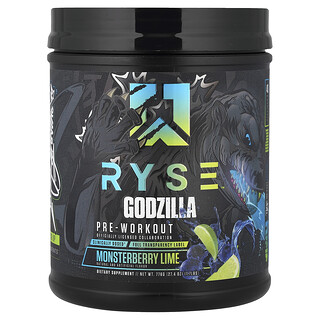 RYSE, Godzilla, Preentrenamiento, Sabor a bayas monstruosas y lima, 776 g (1,74 lb)