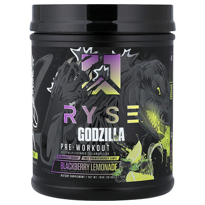 Product Image for RYSE, Pre-Workout, Godzilla, Blackberry Lemonade, 1.7 lbs (764 g)