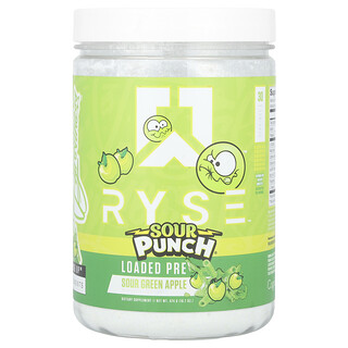 RYSE, Naložené před, Sour Punch® Kyselé zelené jablko, 474 g
