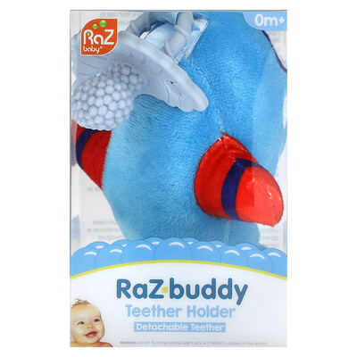 Product Image for RaZbaby, Teether Holder, Detachable Teether, 0 Months+, Airplane, 1 Count
