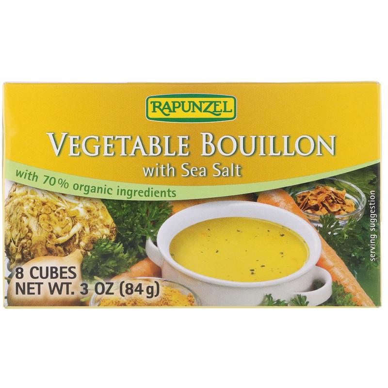 Rapunzel, Vegetable Bouillon with Sea Salt, 8 Cubes, 3 oz (84 g) iHerb