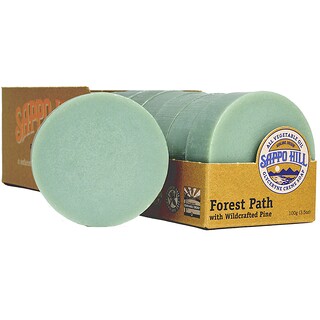 Sappo Hill, Jabón de crema de glicerina, Forest Path con pino silvestre, 12 Barras, 3.5 oz (100 g)