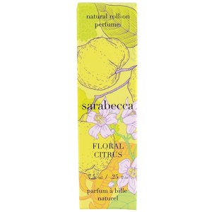Sarabecca, Natural Roll-on Perfume, Floral Citrus, .25 oz (7.5 ml)