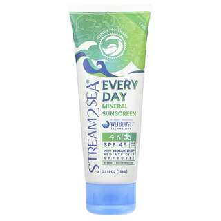 Stream2Sea, エブリデイ ミネラルサンスクリーンSPF数値45、お子様向け、75ml（2.5液量オンス）