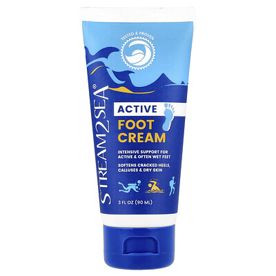 Stream2Sea, Active, Crema para los pies, 90 ml (3 oz. líq.)