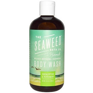 Seaweed Bath Co., Безумно природно, гель для душа с морскими водорослями, эвкалипт и перечная мята, 360 мл (12 жидких унций)
