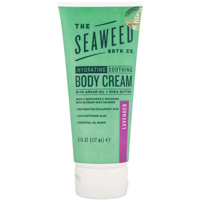 The Seaweed Bath Co. Увлажняющий успокаивающий крем для тела, лаванда, 6 ж. унц. (177 мл)