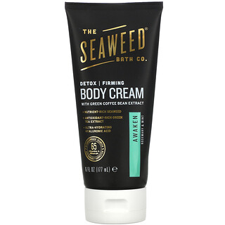 The Seaweed Bath Co., 唤醒紧雅净体身体霜，留兰香和薄荷，6 液量盎司（177 毫升）