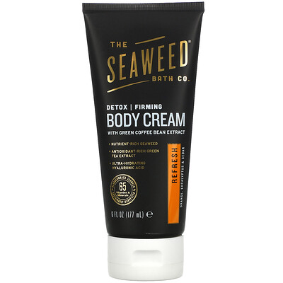 

The Seaweed Bath Co. укрепляющий детокс-крем для тела, освежающий, апельсин, эвкалипт и кедр, 177 мл (6 жидк. унций)