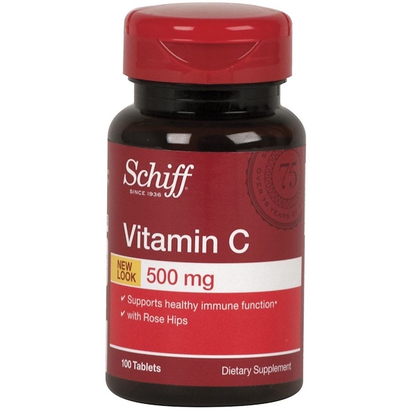Schiff, Vitamin C, with Rose Hips, 500 mg, 100 Tablets (Discontinued Item) 
