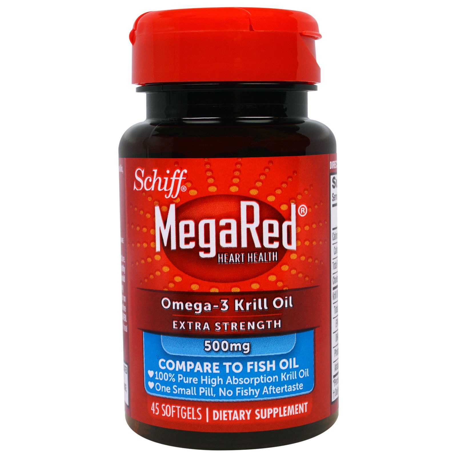 Schiff, MegaRed, Omega-3 Krill Oil, Extra Strength , 500 ...