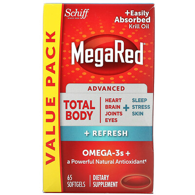 Schiff MegaRed Advanced Total Body + Refresh 65 Softgels