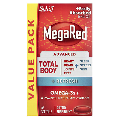 Schiff  MegaRed®  Advanced Total Body + Refresh  65 Softgels