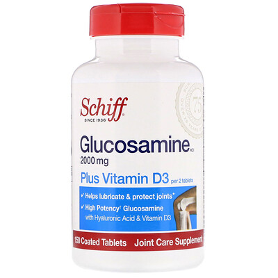 Schiff Глюкозамин с витамином D3, 2000 мг, 150 таблеток в оболочке