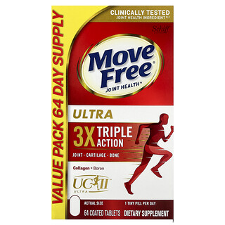 Schiff, Salud de las articulaciones Move Free®, Ultra, Triple acción, 64 comprimidos recubiertos