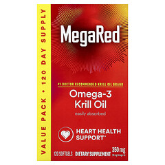 MegaRed®, Omega-3 Krill Oil, Vanilla, 350 mg, 120 Softgels